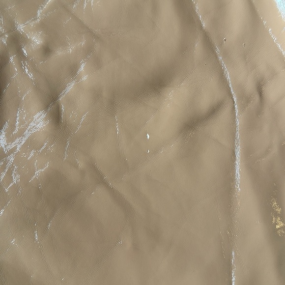 Topshop Tan Beige Vinyl Midi Pencil Skirt - Picture 10 of 10